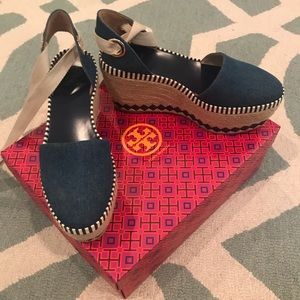 Tory Burch Dandy Espadrille Wedge Size 7